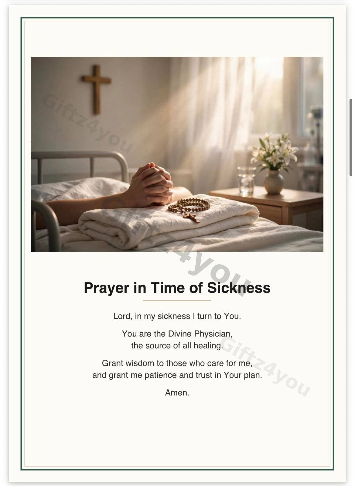 Healing Prayers Bundle - 12 Printable Prayer Cards with Unique Artwork | A4 + US Letter