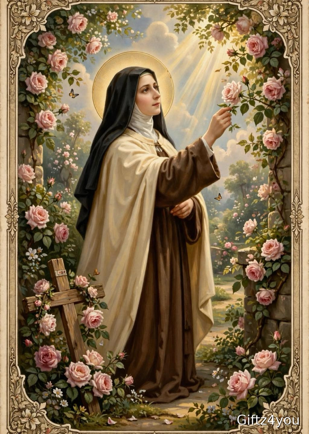St Therese Prayer Cards Set of 3 | Novena Rose Prayer | Miraculous Invocation | Feast Day Novena | Little Flower Printable | Catholic Gift
