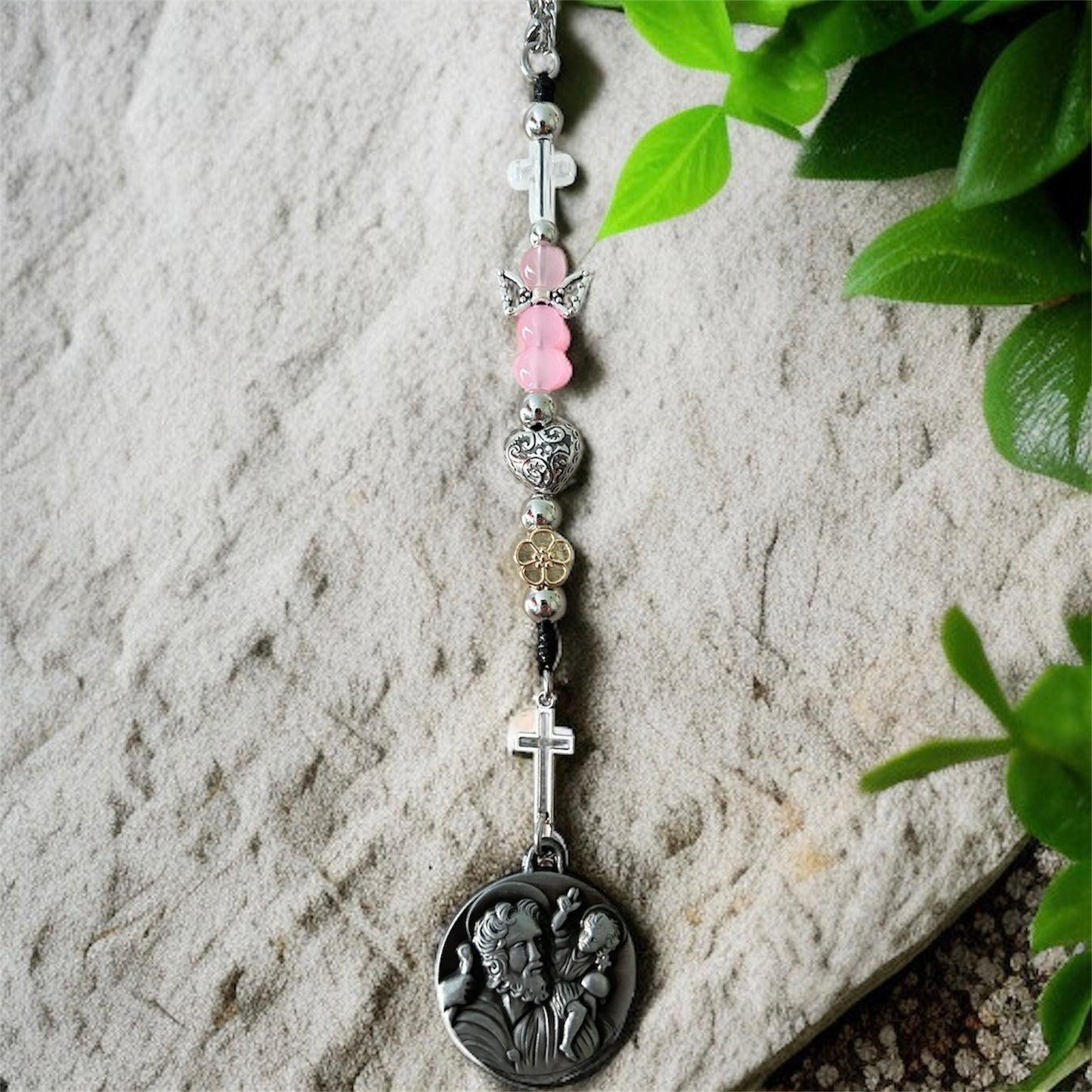 St Christopher Car Charm Religious Christian Catholic Blessing Pendant Hanger