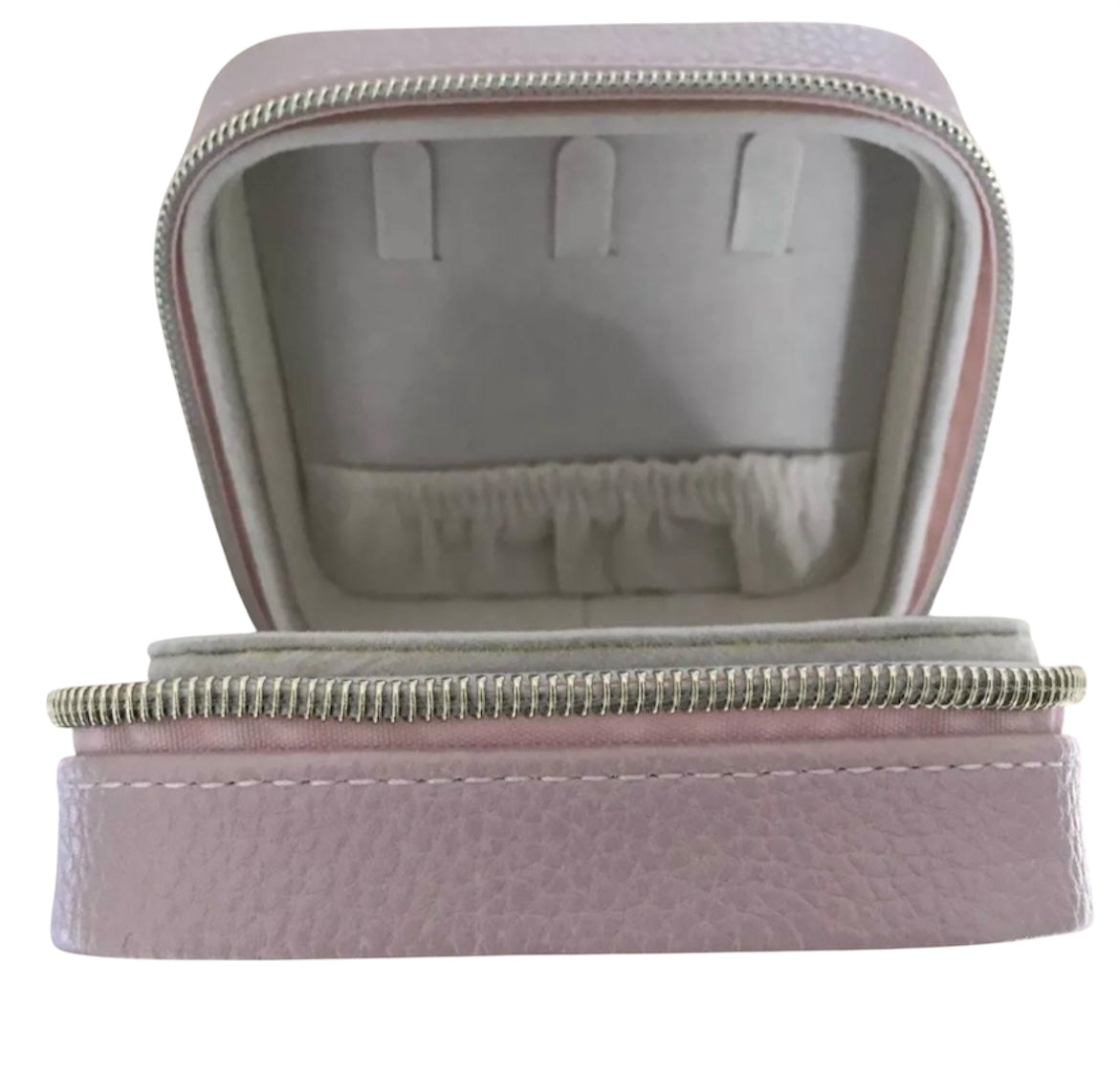 Ballerina Jewelry Box Pink Faux Leather Travel Case – Ballet Trinket Organizer with Charms, Dancer Gift, Girls Jewelry Storage, Portable Keepsake Box