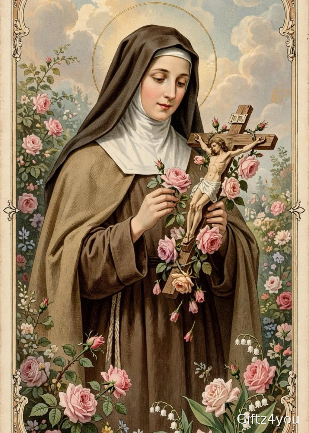 St Therese Prayer Cards Set of 3 | Novena Rose Prayer | Miraculous Invocation | Feast Day Novena | Little Flower Printable | Catholic Gift