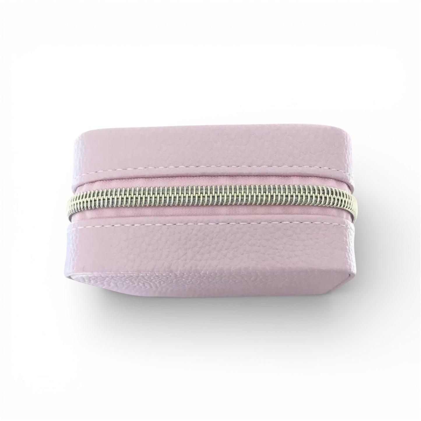 Ballerina Jewelry Box Pink Faux Leather Travel Case – Ballet Trinket Organizer with Charms, Dancer Gift, Girls Jewelry Storage, Portable Keepsake Box
