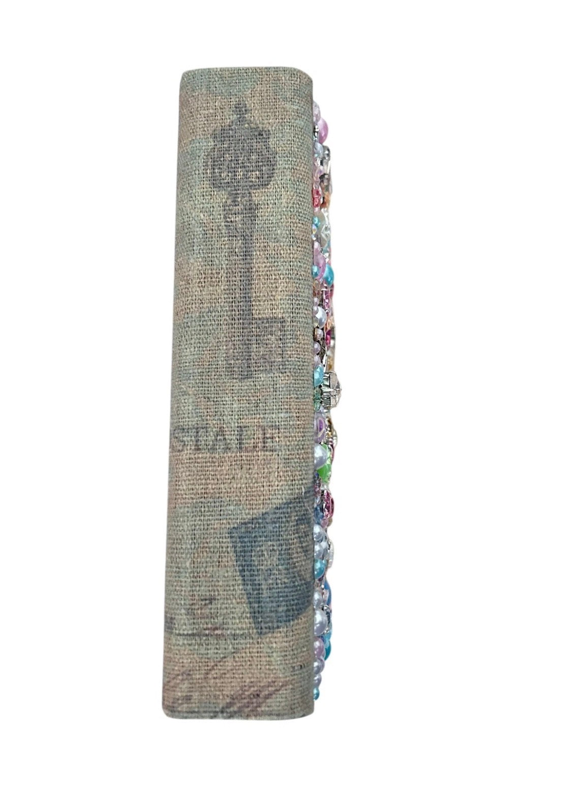 Alice in Wonderland Trinket Book Box - Whimsical Decoupage Jewelry Box with 3D Charms, Mad Hatter Inspired Keepsake, Magical Fairytale Decor