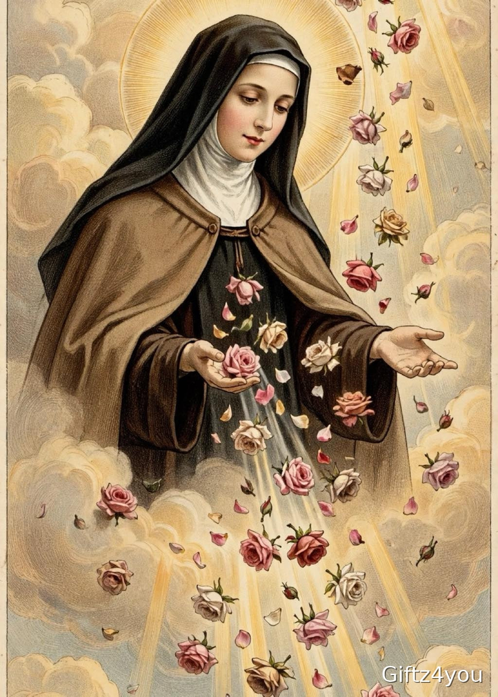 St Therese Prayer Cards Set of 3 | Novena Rose Prayer | Miraculous Invocation | Feast Day Novena | Little Flower Printable | Catholic Gift
