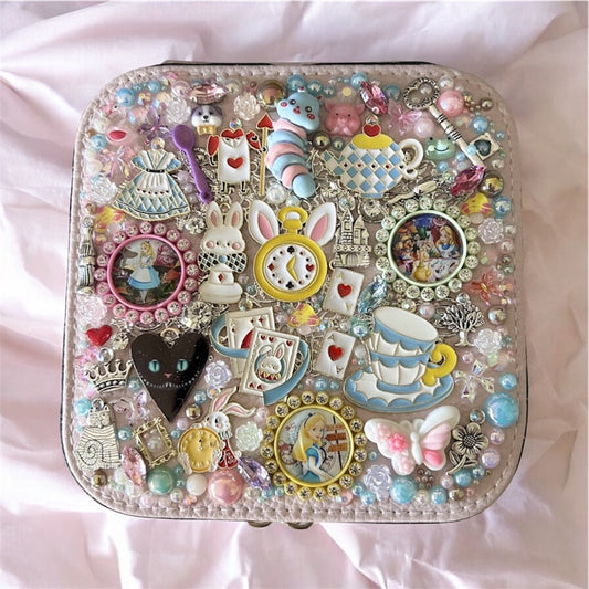 Alice in wonderland Jewelry Box Organizer Delightful Fairy Tale Inspired Trinket Box for Collectors