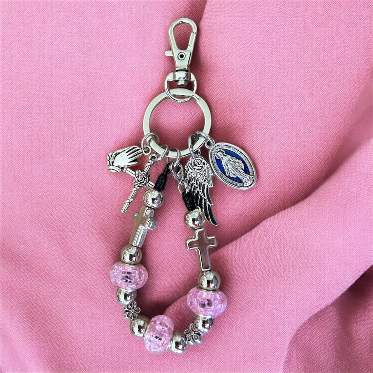 3 Hail Mary Rosary Keychain – Pocket Protection & Devotion