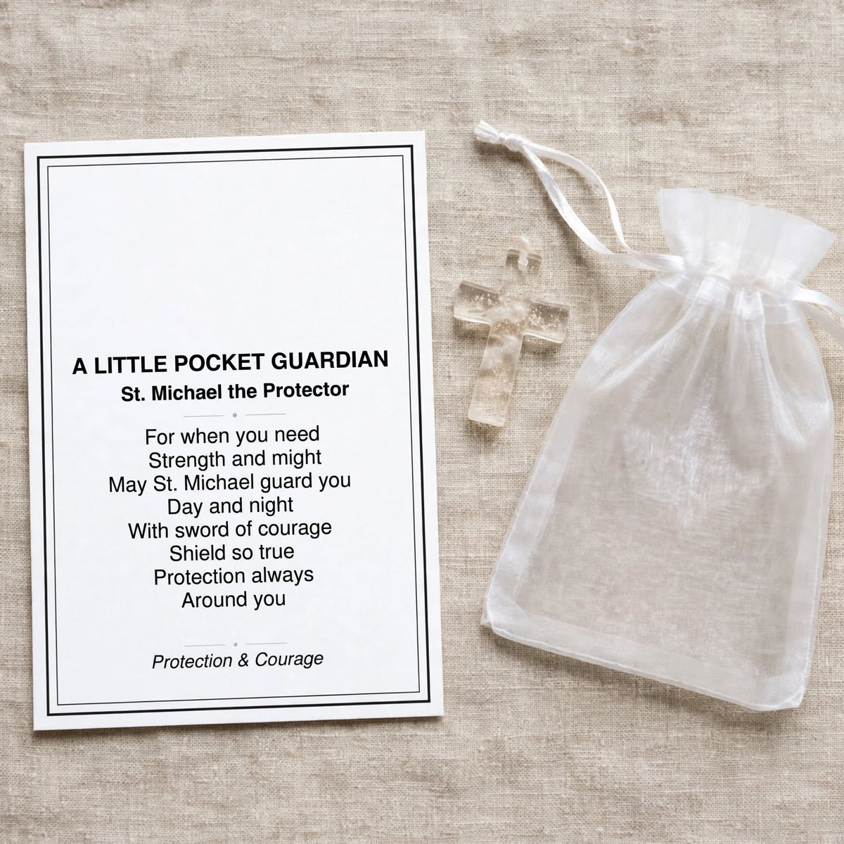 St. Michael & St. Christopher Pocket Guardian Cards Bundle - 6 Printable Wallet Size Protection Cards (2.5" x 3.5")