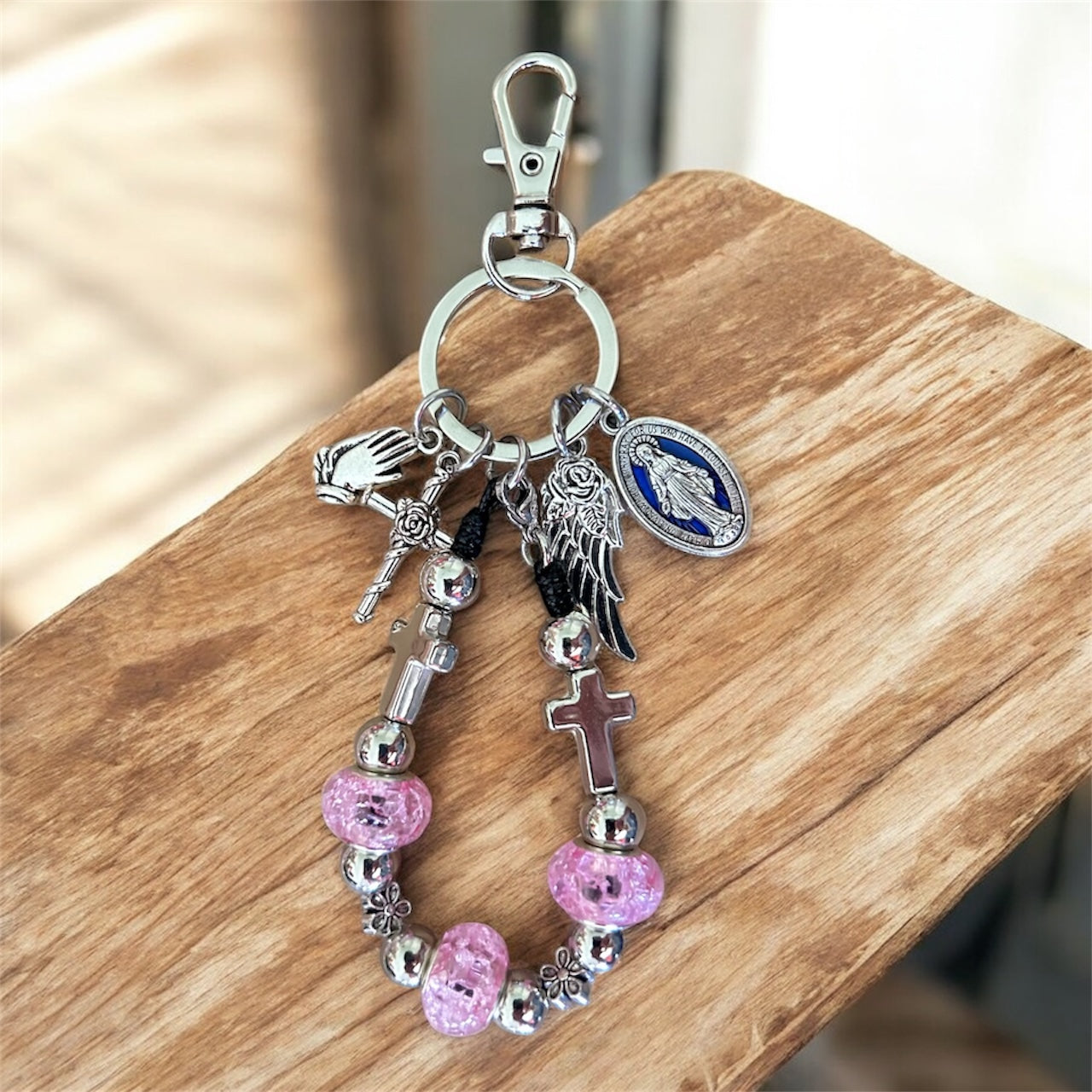 3 Hail Mary Rosary Keychain – Pocket Protection & Devotion