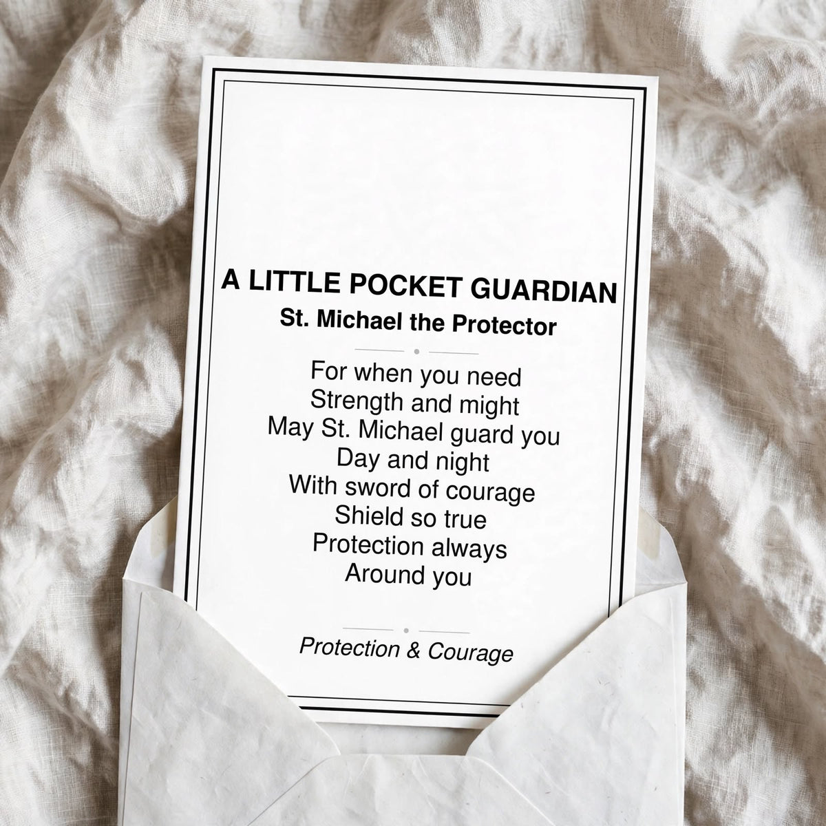 St. Michael & St. Christopher Pocket Guardian Cards Bundle - 6 Printable Wallet Size Protection Cards (2.5" x 3.5")
