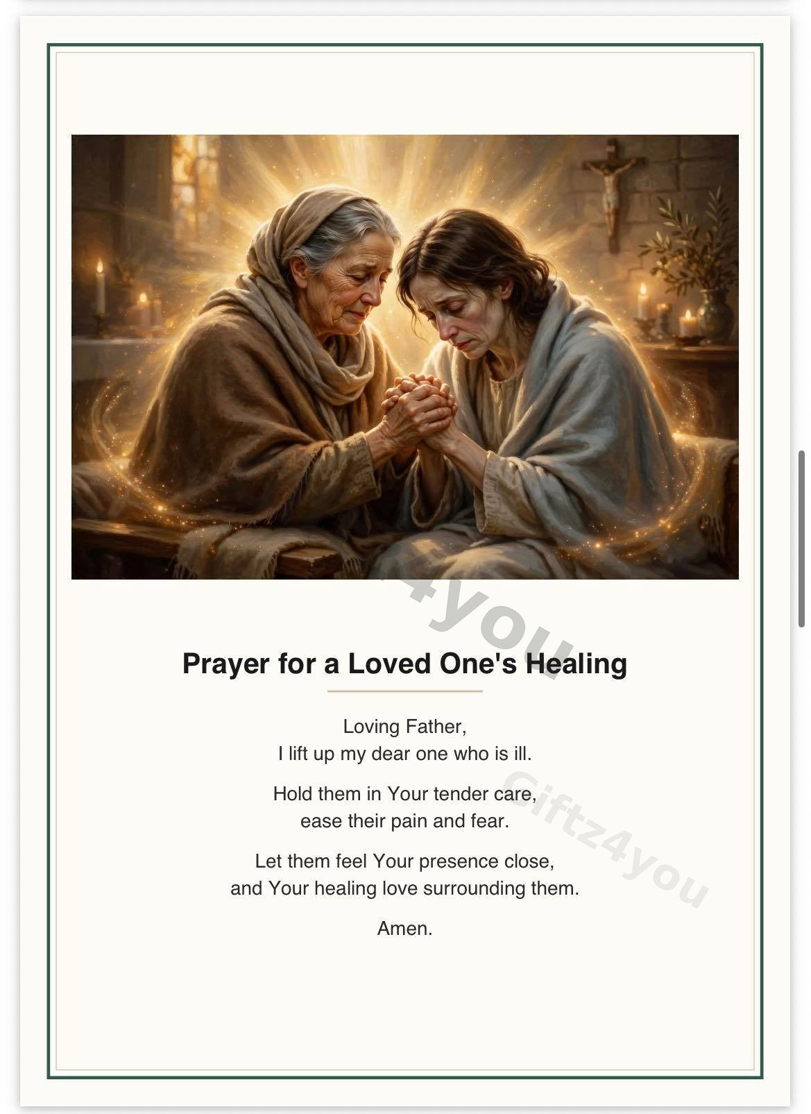 Healing Prayers Bundle - 12 Printable Prayer Cards with Unique Artwork | A4 + US Letter