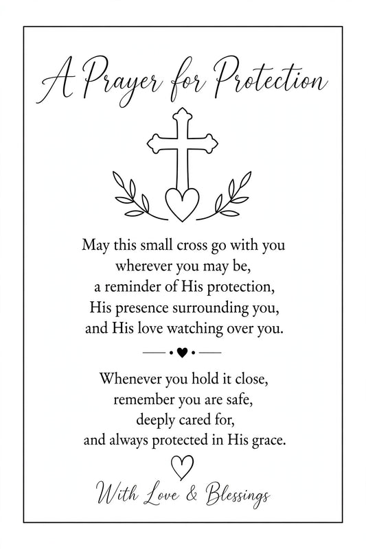 Carry A Cross in My Pocket Prayer Card Printable | Minimalist Black & White Pocket Cross | Instant Download