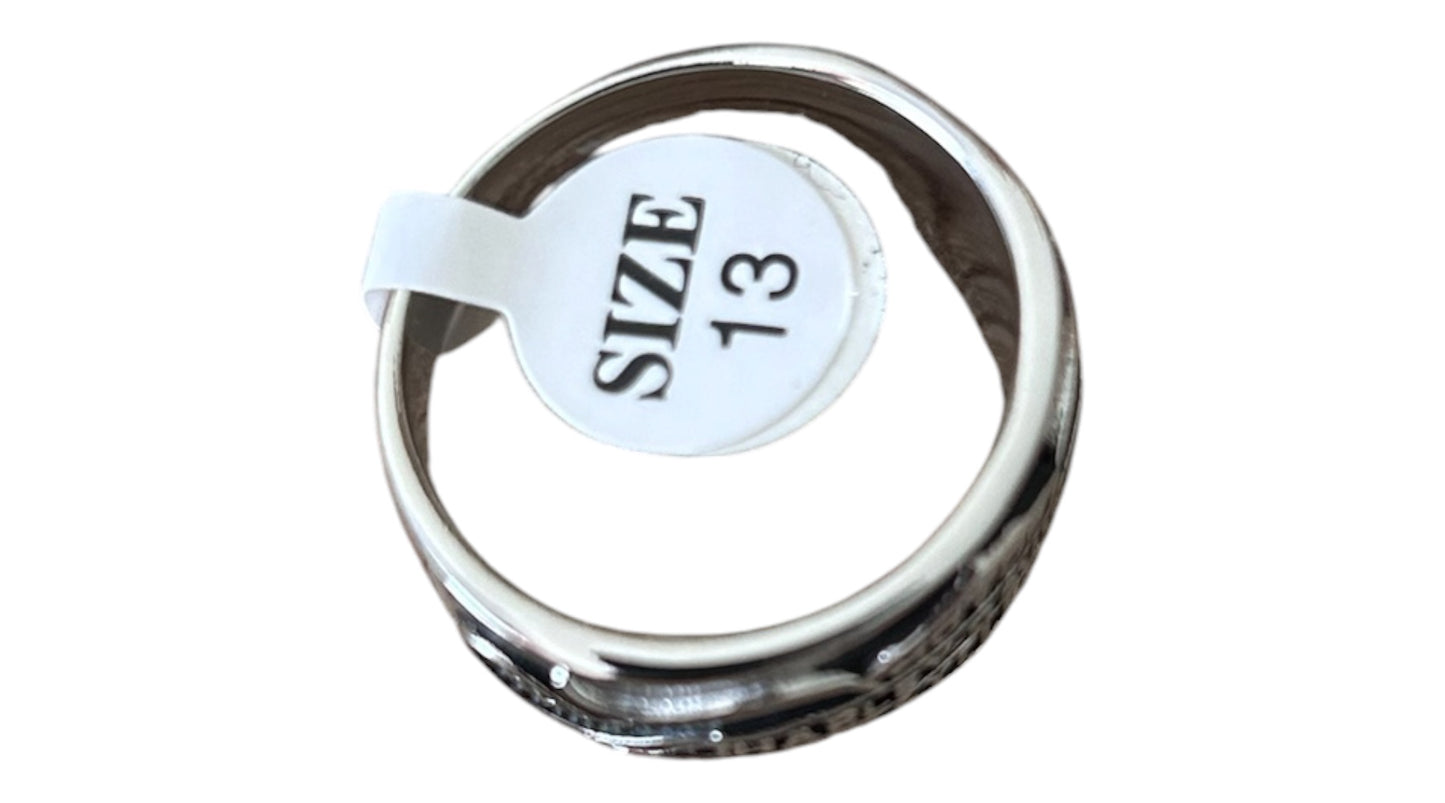 Men's Stainless Steel Biker Band Ring | Size 13 US Heavy Duty