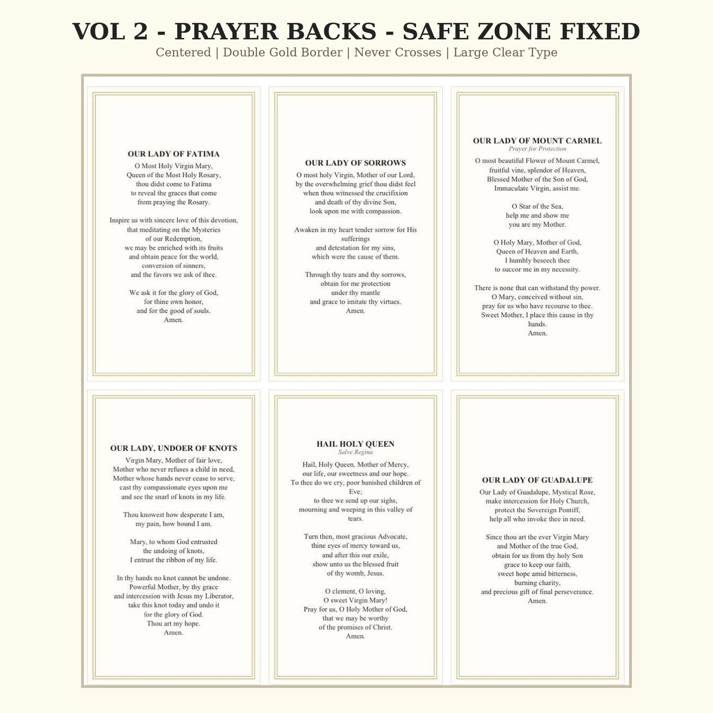 Protection Through Mary Prayer Cards | 12 Vintage Catholic Pocket Cards | A4 + US Letter | Printable Marian Protection Bundle 300 DPI