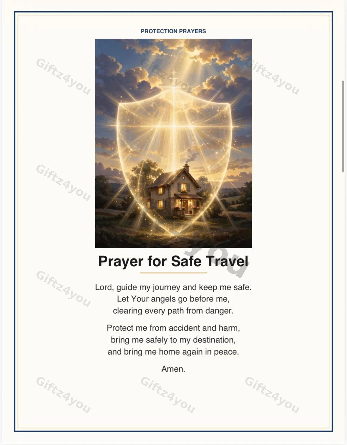 Protection Prayers Bundle - 12 Printable Prayer Cards with Unique Artwork | A4 + US Letter