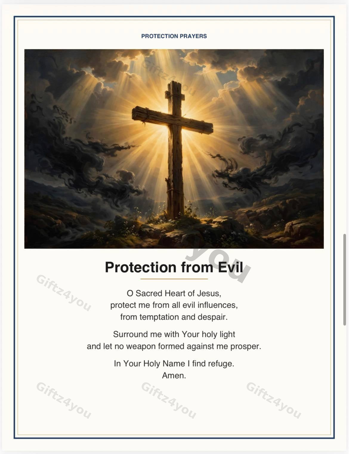 Protection Prayers Bundle - 12 Printable Prayer Cards with Unique Artwork | A4 + US Letter