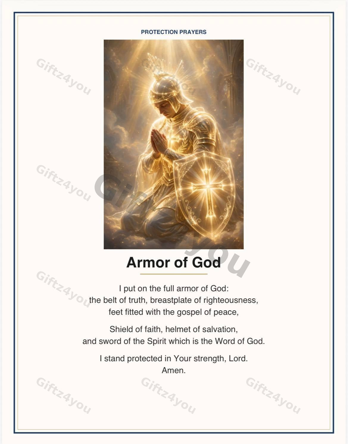 Protection Prayers Bundle - 12 Printable Prayer Cards with Unique Artwork | A4 + US Letter