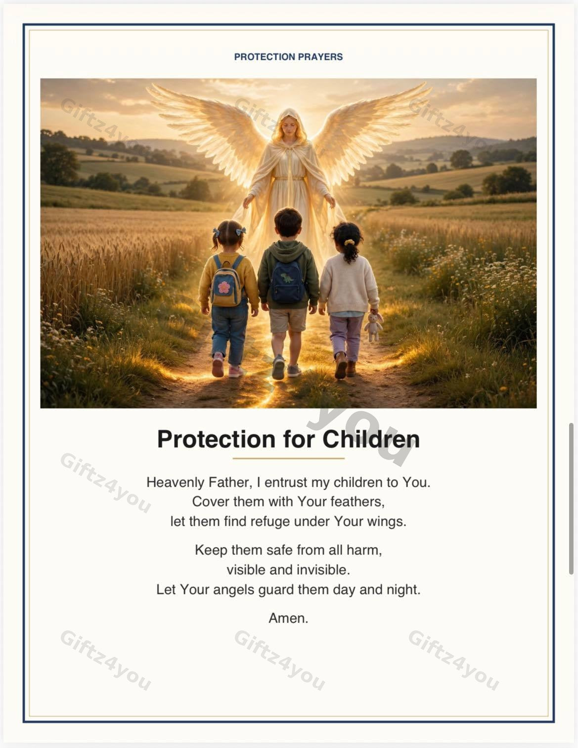 Protection Prayers Bundle - 12 Printable Prayer Cards with Unique Artwork | A4 + US Letter