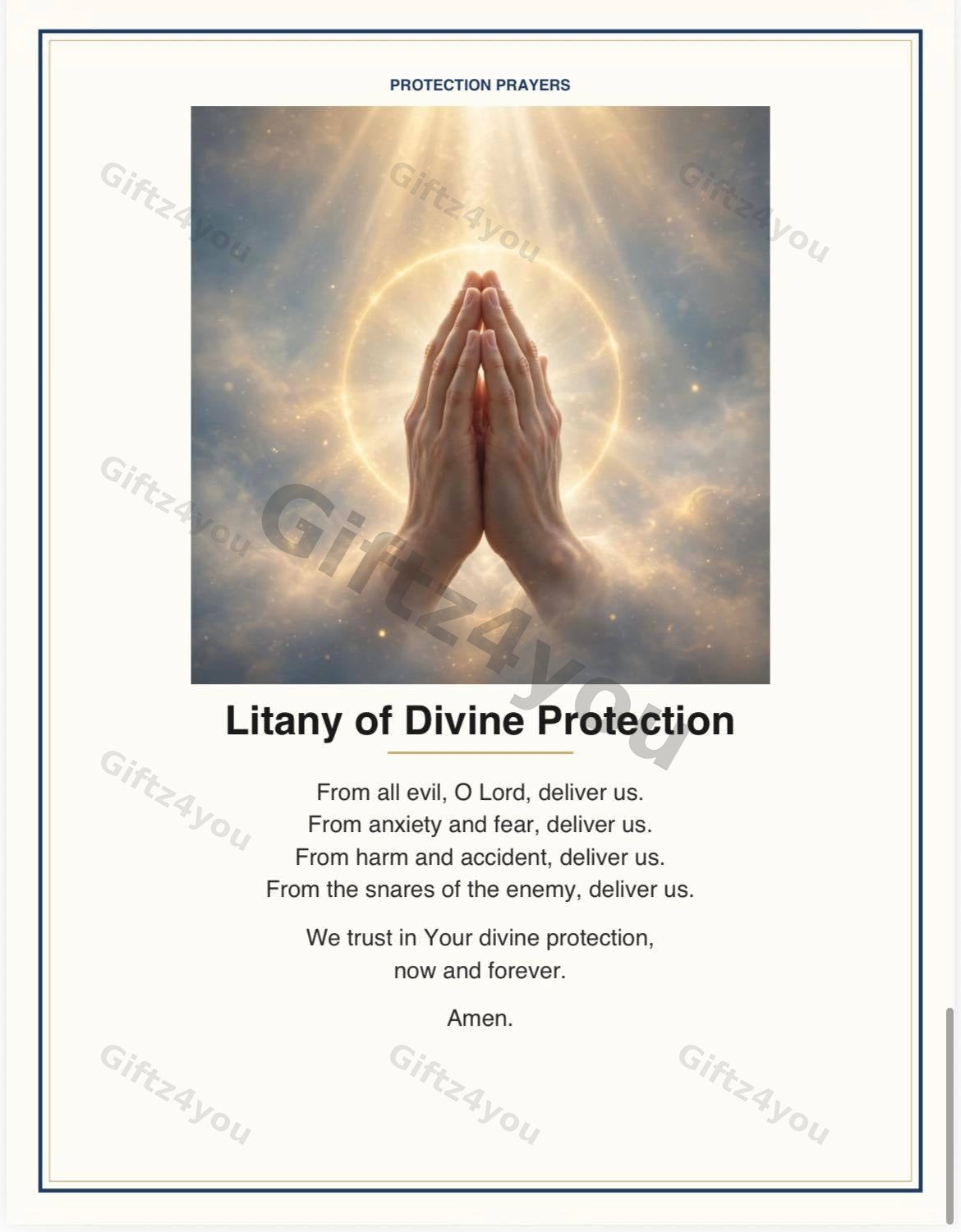 Protection Prayers Bundle - 12 Printable Prayer Cards with Unique Artwork | A4 + US Letter