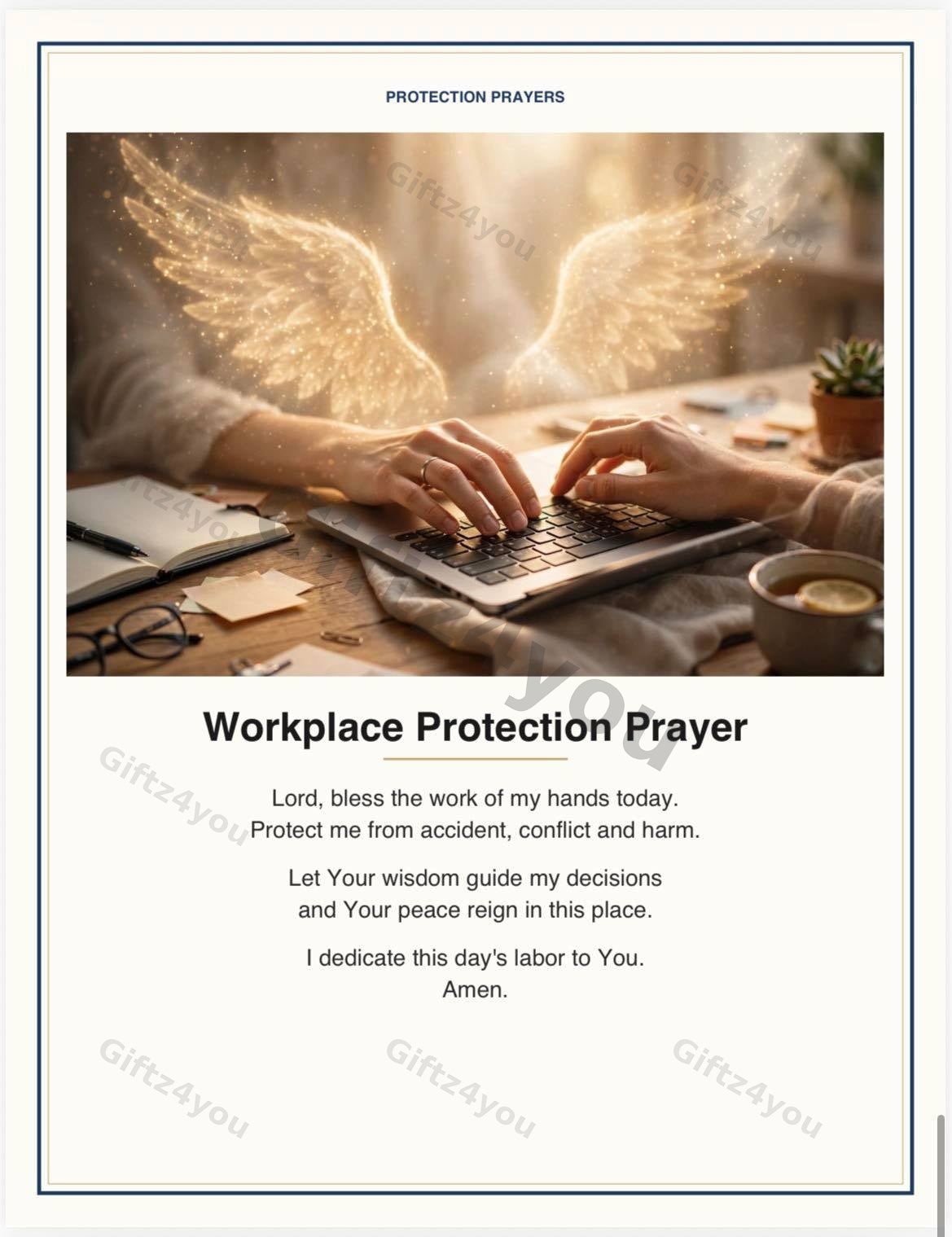 Protection Prayers Bundle - 12 Printable Prayer Cards with Unique Artwork | A4 + US Letter