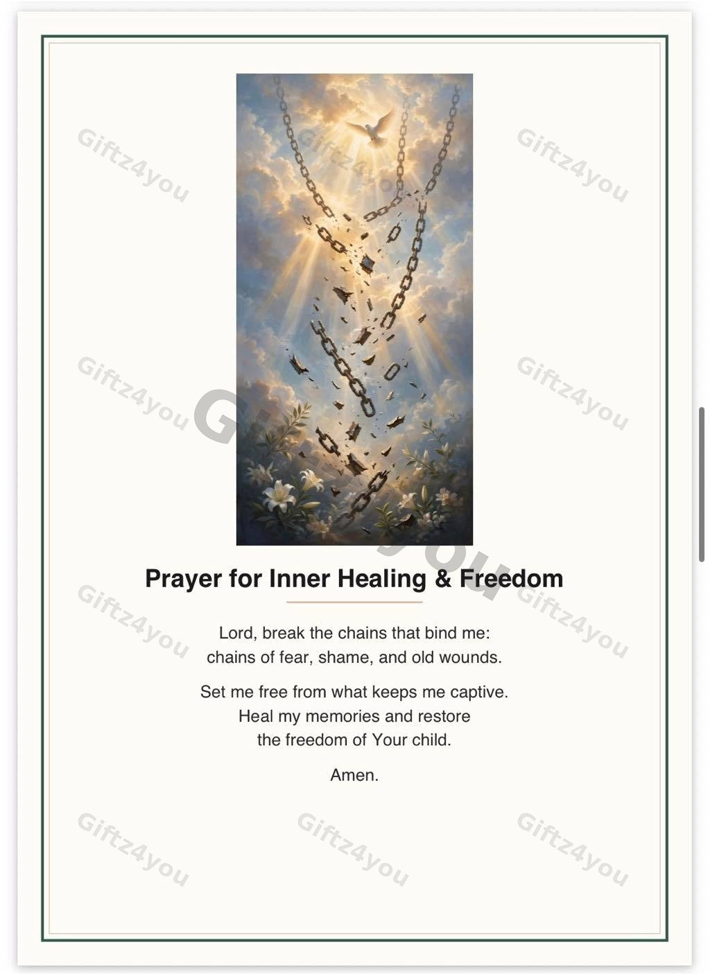 Healing Prayers Bundle - 12 Printable Prayer Cards with Unique Artwork | A4 + US Letter