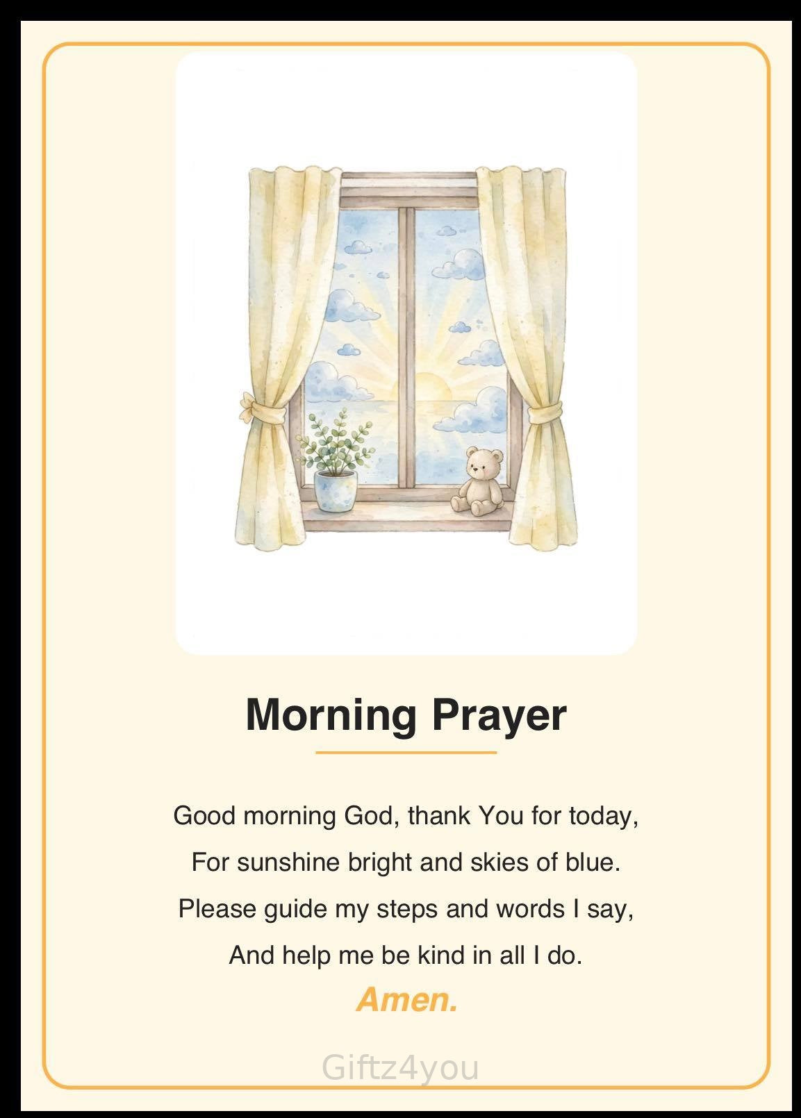 12 Themed Children's Prayers Printable | A4 + US Letter | 300DPI Watercolor | Instant Download
