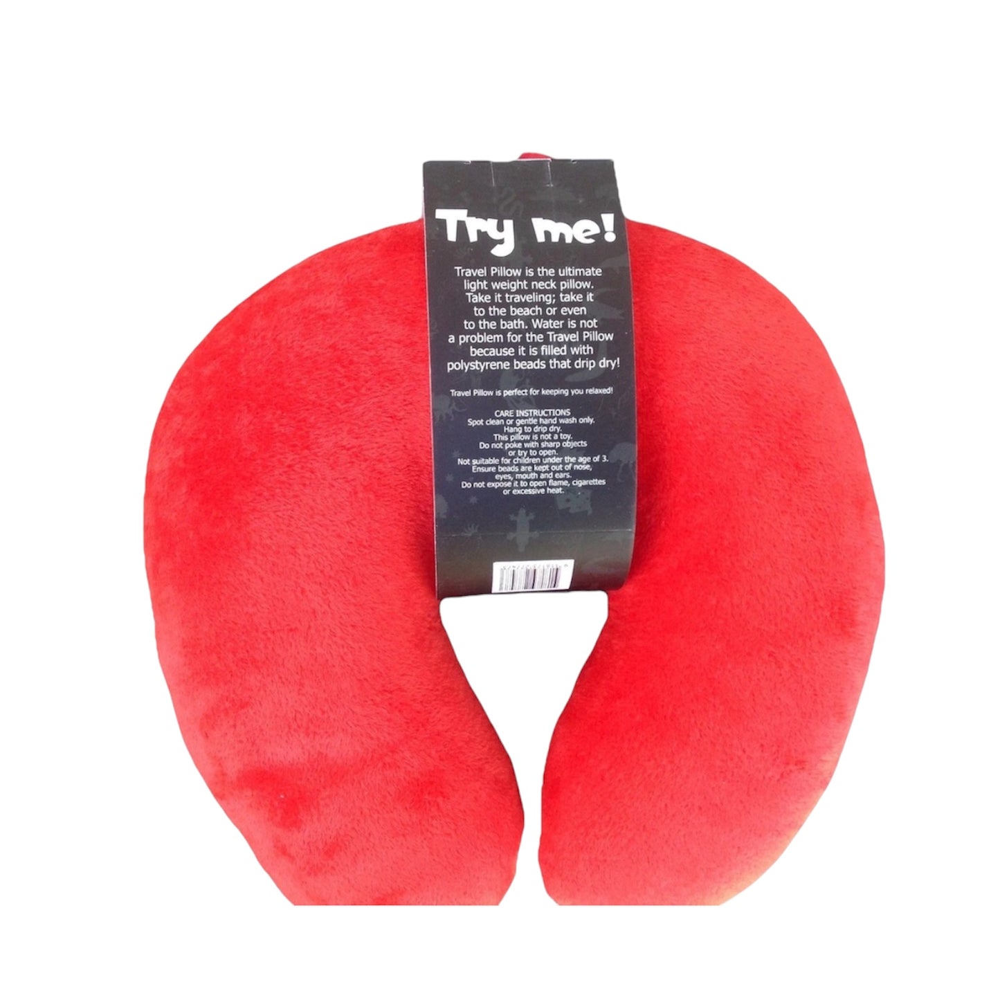 Travel Neck Pillow – Red Floral Lightweight U-Shaped Neck Support Cushion